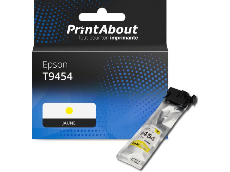 Cartouche compatible Epson T9454 - Jaune - Grande capacité