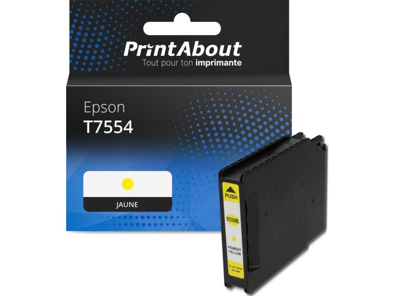 Cartouche compatible Epson T7554 - Jaune
