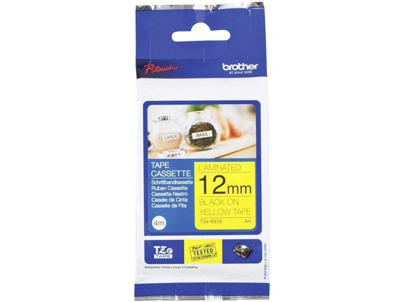 Brother TZe-631S Tape Zwart op geel (12 mm)