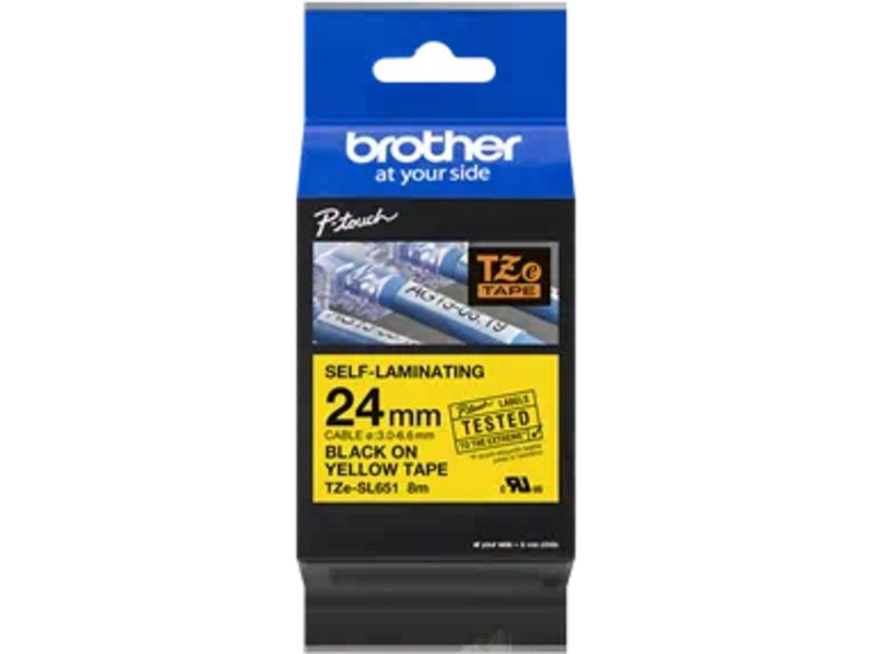 Brother TZe-SL651 Tape Zwart op geel