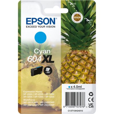 Epson 604XL (C13T10H24010) - Cyan - Cartouche d'encre - Grande capacité