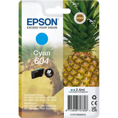 Epson 604 (C13T10G24010) - Cyan - Cartouche d'encre
