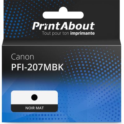 Cartouche compatible Canon PFI-207MBK - Noir mat
