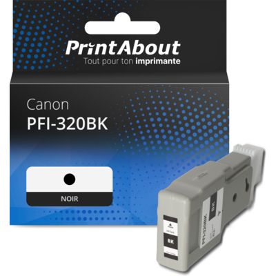 Cartouche compatible Canon PFI-320BK - Noir - Grande capacité