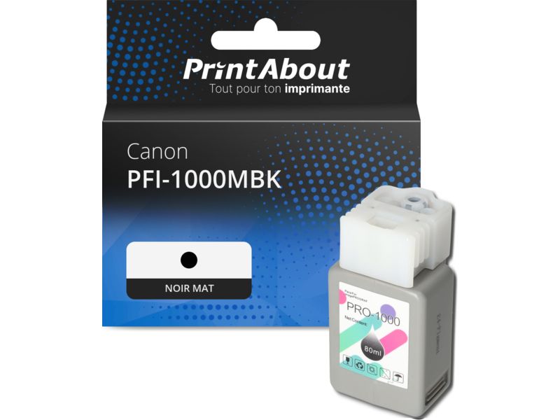 Cartouche compatible Canon PFI-1000MBK - Noir mat