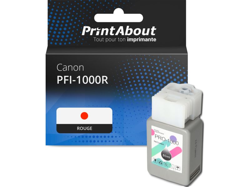 Cartouche compatible Canon PFI-1000R - Rouge