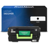Toner compatible Lexmark 58D2H00 - Noir - Grande capacité
