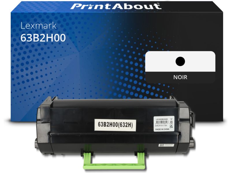 Toner compatible Lexmark 63B2H00 - Noir - Grande capacité