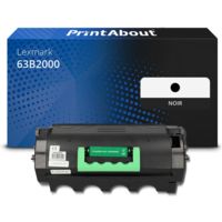 Toner compatible Lexmark 63B2000 - Noir