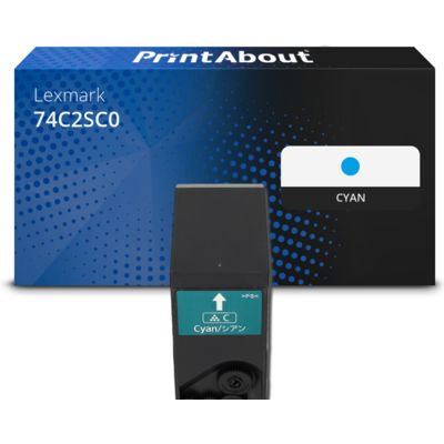 Toner compatible Lexmark 74C2SC0 - Cyan - Grande capacité