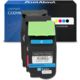 Toner compatible Lexmark C232HK/C/M/Y0 - 4 couleurs - Grande capacité - Multipack