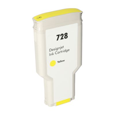 Cartouche compatible HP F9J65A (728) - Jaune - Très grande capacité