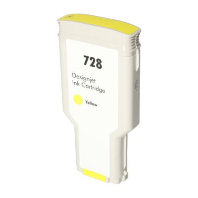 Cartouche compatible HP F9J65A (728) - Jaune - Très grande capacité