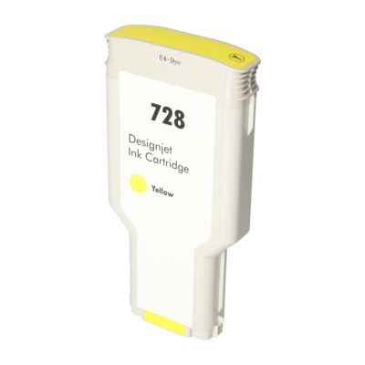 Cartouche compatible HP F9J65A (728) - Jaune - Très grande capacité