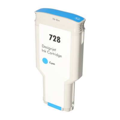 Cartouche compatible HP F9J67A (728) - Cyan - Très grande capacité