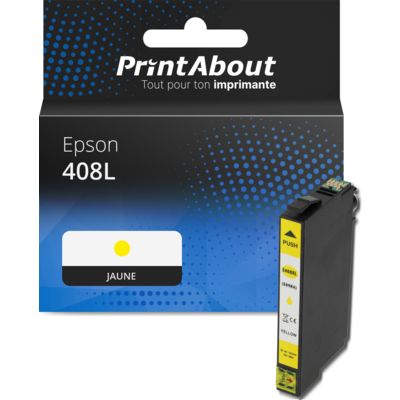 Cartouche compatible Epson 408L (C13T09K44010) - Jaune - Grande capacité