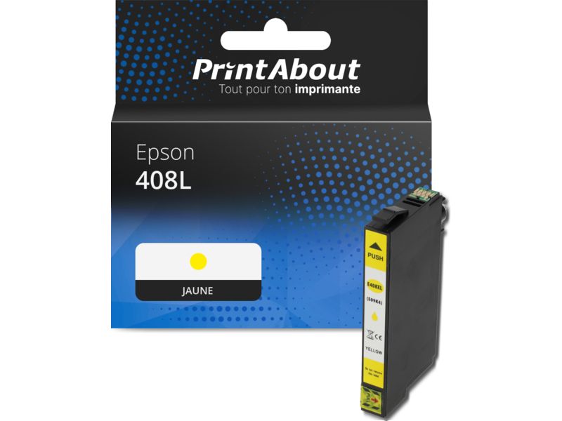 Cartouche compatible Epson 408L (C13T09K44010) - Jaune - Grande capacité