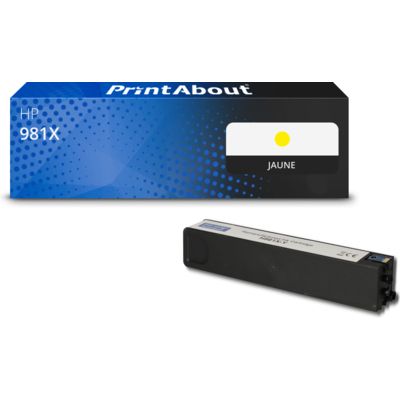 Cartouche compatible HP 981X (L0R11A) - Jaune - Grande capacité