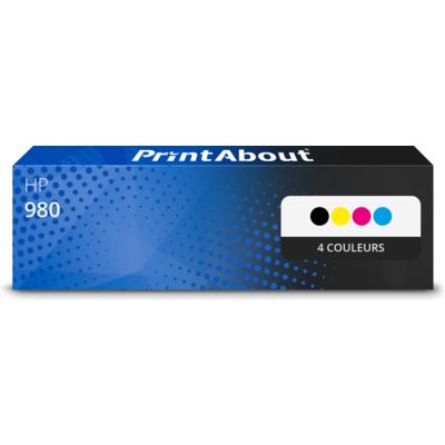 Cartouche compatible HP 980 (D8J07/08/09/10A) - 4 couleurs - Multipack