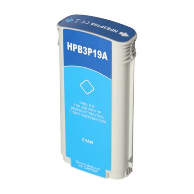 Cartouche compatible HP 727 (B3P19A) - Cyan - Grande capacité