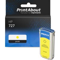 Cartouche compatible HP 727 (B3P21A) - Jaune - Grande capacité