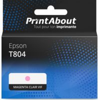 Cartouche compatible Epson T804 (C13T804600) - Magenta clair vif