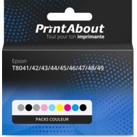 Cartouche compatible Epson T8041/42/43/44/45/46/47/48/49 - Packs couleur - Multipack