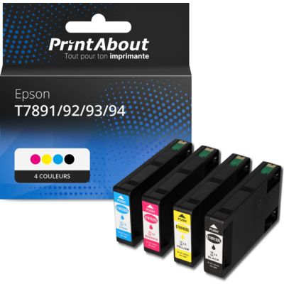 Cartouche compatible Epson T7891/92/93/94 - 4 couleurs - Multipack