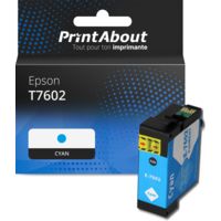 Cartouche compatible Epson T7602 - Cyan