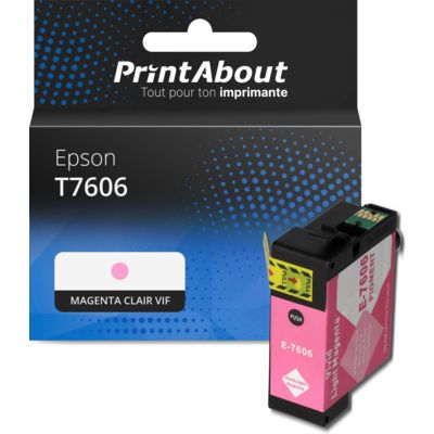 Cartouche compatible Epson T7606 - Magenta clair vif