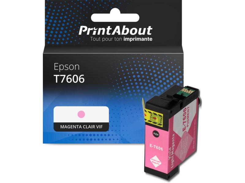 Cartouche compatible Epson T7606 - Magenta clair vif