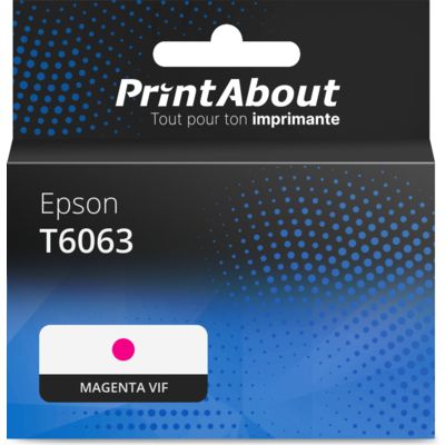 Cartouche compatible Epson T6063 - Magenta vif - Grande capacité