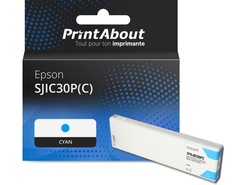 Cartouche compatible Epson SJIC30P(C) - Cyan