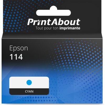 Cartouche compatible Epson 114 (C13T07B240) - Cyan