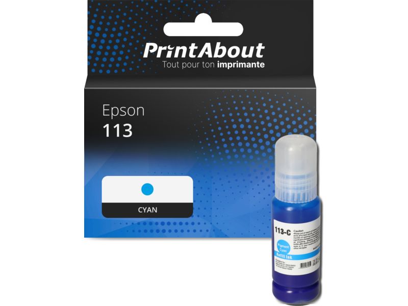 Cartouche compatible Epson 113 (C13T06B240) - Cyan