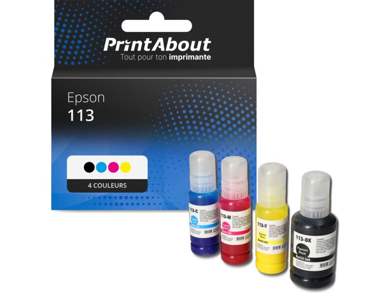 Cartouche compatible Epson 113 (CT06B14/24/34/440) - 4 couleurs - Multipack