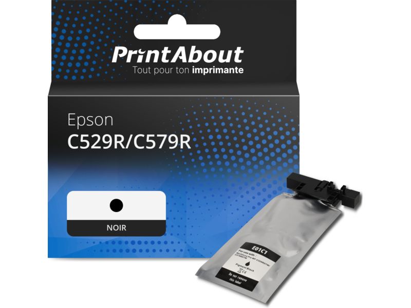 Cartouche compatible Epson C529R/C579R (T01C100) - Noir - Grande capacité