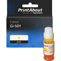 Cartouche compatible Canon GI-50Y - Jaune - Grande capacité