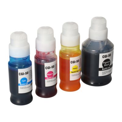 Cartouche compatible Canon GI-50PGBK/C/M/Y - 4 couleurs - Grande capacité - Multipack