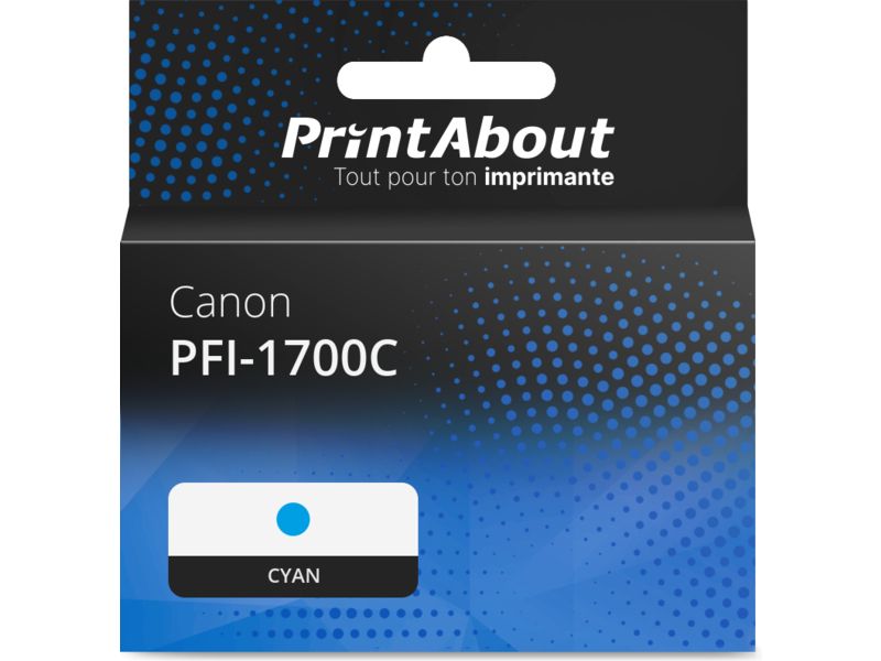 Cartouche compatible Canon PFI-1700C - Cyan
