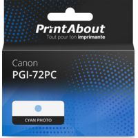 Cartouche compatible Canon PGI-72PC - Cyan photo