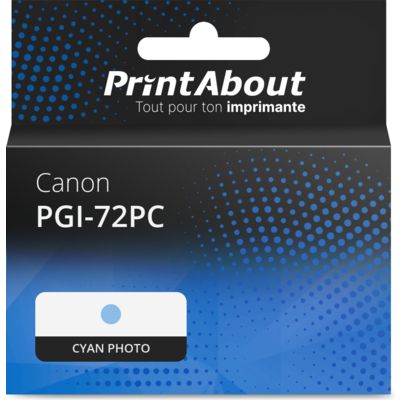 Cartouche compatible Canon PGI-72PC - Cyan photo