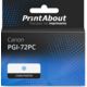 Cartouche compatible Canon PGI-72PC - Cyan photo