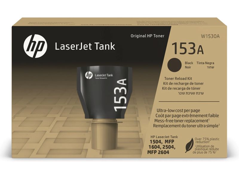 HP 153A - Noir - original - LaserJet - cartouche de toner (W1530A) - pour LaserJet Tank MFP 1602w, MFP 1604w, MFP 2602dn, MFP 2604sdw, MFP 2606dn, MFP 2606sdw