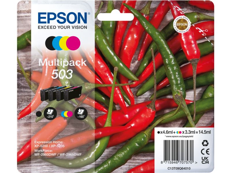 Epson 503 (C13T09Q64010) Inktcartridge 4-kleuren Multipack