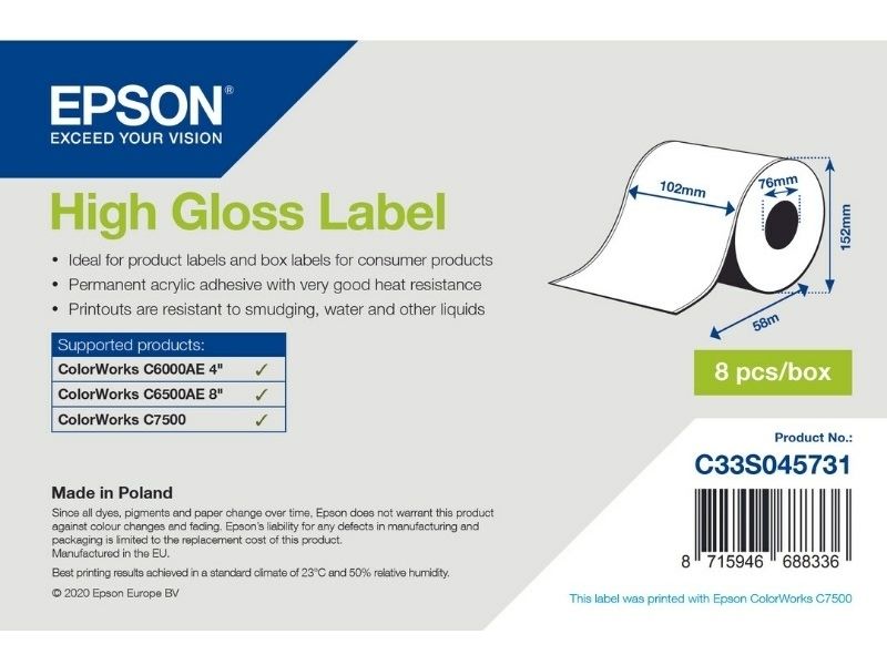 Epson C33S045731 - Blanc - Étiquette