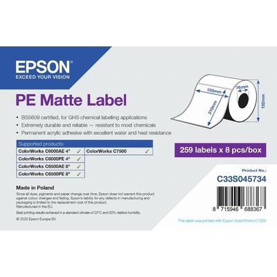 Epson C33S045734 - Blanc - Étiquette