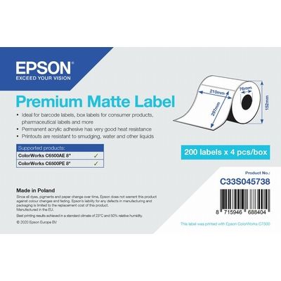 Epson C33S045738 - Blanc - Étiquette