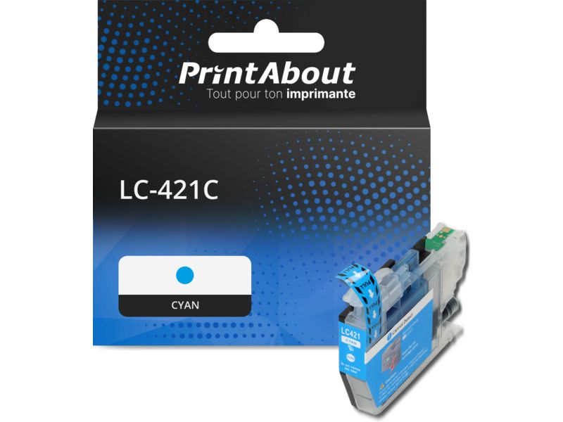 Cartouche compatible Brother LC-421C - Cyan