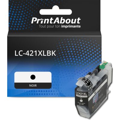 Cartouche compatible Brother LC-421XLBK - Noir - Grande capacité